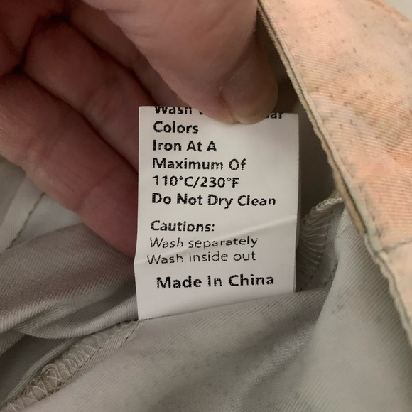 Commense Beige and White Patterned Pants - SZ Small - Picture 4 of 8